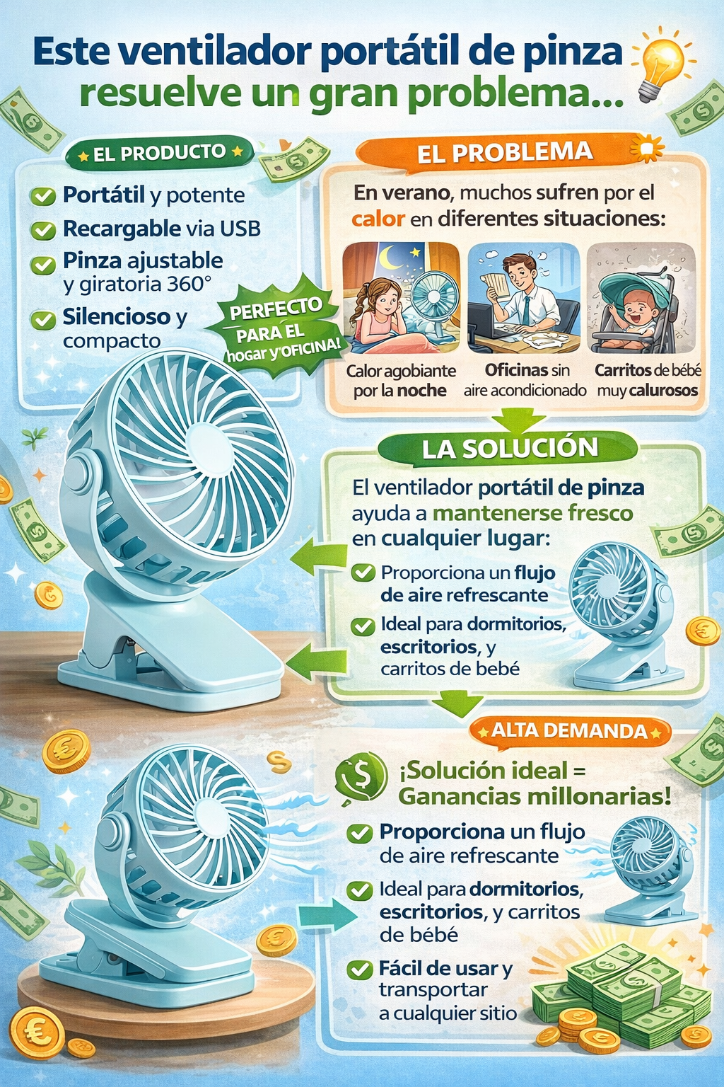 Ventilador Portátil Recargable